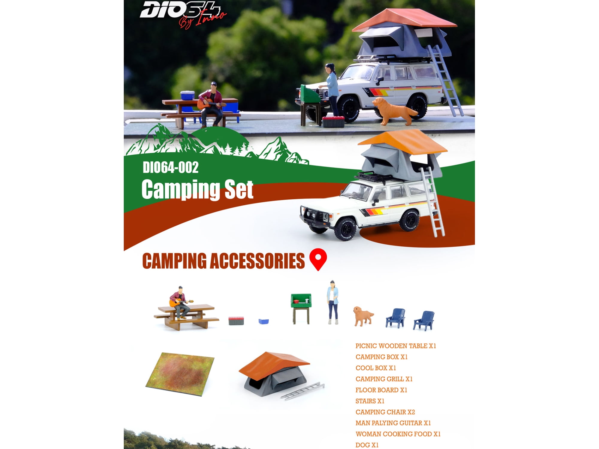 Camping-car miniature 30 cm - dépliable avec nombreux accessoires - N/A -  Kiabi - 35.89€