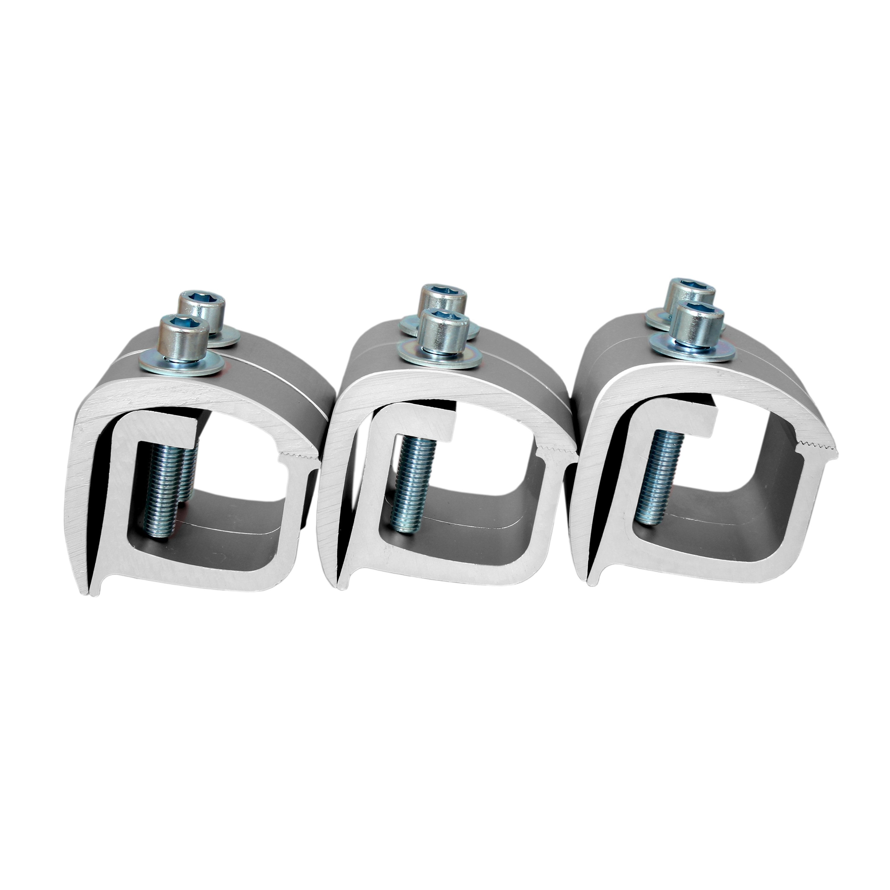 AARacks PAC(6)01 Set of 6 Aluminum Cclamps For NonDrilling Truck Rack & Camper Shell