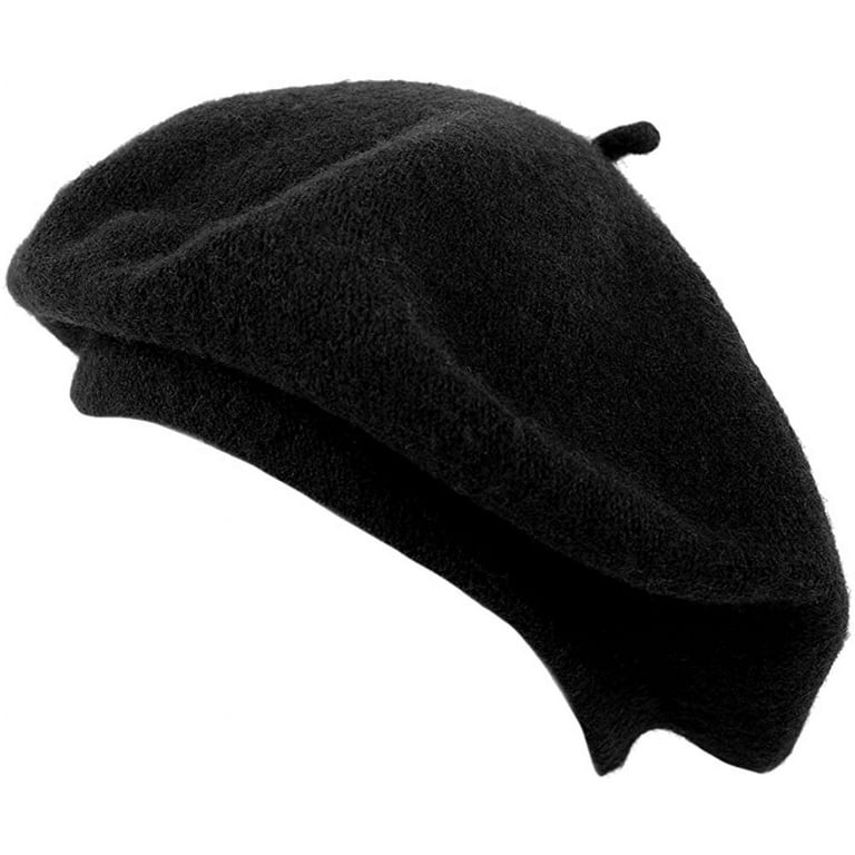 Nvzi Parquet Solid Color French Beret Hat. Classic French, Casual
