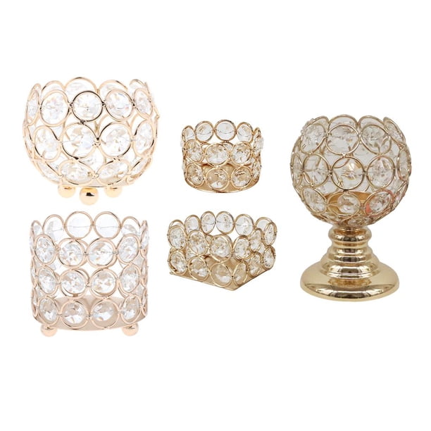 2 candelabros de cristal para decoración de bodas en el hogar