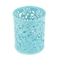 thumbnail image 1 of Methold Soporte con patrón de flores de rosas huecas, práctico recipiente para lápices y bolígrafos, contenedor de papelería Carpetas de archivos, 1 of 2