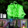 thumbnail image 1 of Jnaurb Battery Operated Rope Lights for Outside, 33FT 100LED 8 Modes Battery Operated String Lights, Waterproof Christmas Fairy Light with Remote for Outdoor Indoor Patio Xmas Party Decoration - Green, 1 of 7