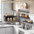 thumbnail image 4 of Repisas Flotantes Estantes YASHUBAO de Madera 3 Niveles, para Baño y dormitorio, Negro, 4 of 7