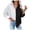 Black, variant on gakvbuo Sweaters For Women Buttoned Cardigan Open Front Plus Size Shacket Jacket Corduroy Loose Bat Sleeve Waffle Knitted Urtleneck Sweatshirt Lapel Jacket Outwears With Poket