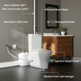 thumbnail image 2 of MaceratingFlo ARES 750W Upflush Toilet System, Elongated Bowl & 18" Comfort Height, 4-Inlet Ideal for Basements, Quiet & Efficient Macerator Pump Up to 36 Feet, Easy Installation, 2 of 13