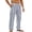 Dark Blue-30416aa, variant on Striped Men Linen Pants Summer Beach Baggy Wide Leg Mens Pants Casual Elastic Waist Harem Lounge Work Trousers with Pocket Red XXXL