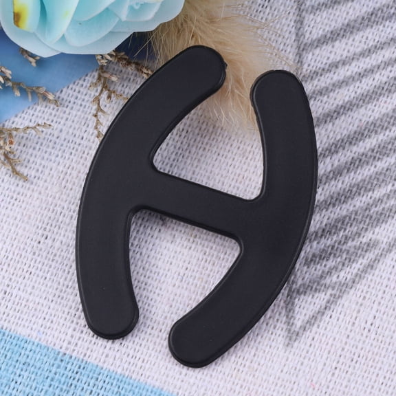 COSMOBETTY Comfortable Shoulder Straps Bra Strap Clip I-shaped Plastic Black 1Pack