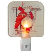 Northlight Norman Rockwell 'Filling the Stocking' Glass Christmas Night Light - 4"