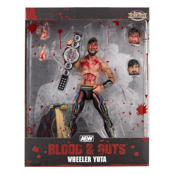 AEW Ringside Collectibles Wheeler Yuta Forged in Combat Action Figure, 6" Tall, Plastic, Multicolor