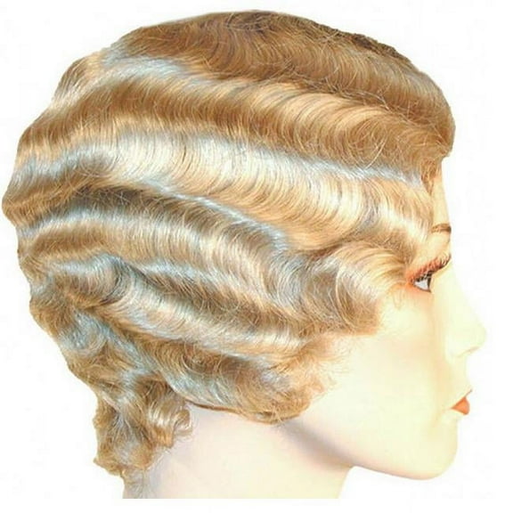 Fingerwave Short Medium Brown 4 Wig Costume