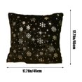 thumbnail image 3 of Funda de almohada de felpa Snowflake 45x45cm - Funda plateada para el sofá, marrón café oro rosado, poliéster, lavable a máquina, 3 of 6