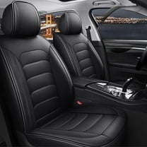 HuaGuan Fit for Chevy Trax 2024-2025 Seat Covers - Full Set Waterproof Leather Car Seat Covers Compatible Airbag(5 Seat,Black)