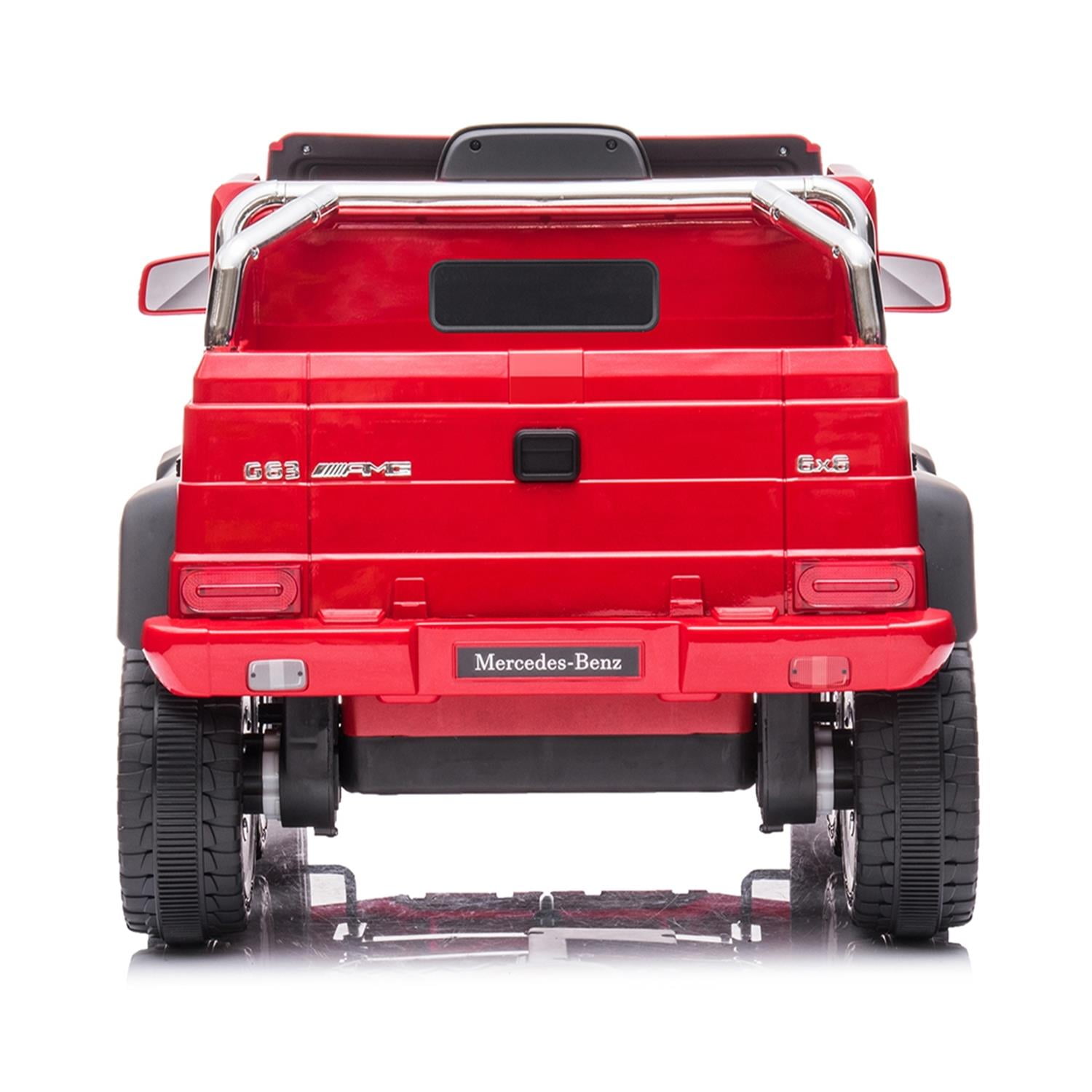CIPACHO Licensed Mercedes-Benz Electric Car for Kids with 6 Wheel Shock Absorber, 24V Powered Ride On Cars with Remote and Leather Seat, Red