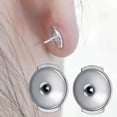 thumbnail image 4 of 1 Pair Locking Earring Backs Jewelry Findings Replacements Backs Stoppers 6mm White Gold Color, 4 of 9