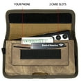 thumbnail image 5 of 6.3 inch Mobile Holder Horizontal Water Resistant Fabric Cover 2 Card/Cash Slot Belt Loop and Clip Holster Case, 5 of 8