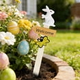 thumbnail image 4 of REK Easter Decor Easter Resin Rabbit Wooden Welcome Yard Sign For Festival Outdoor Garden Patio Yard, 4 of 5