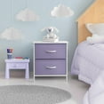 thumbnail image 3 of Sorbus 2 Drawers Nightstand Chest End-Table- Purple, 3 of 5
