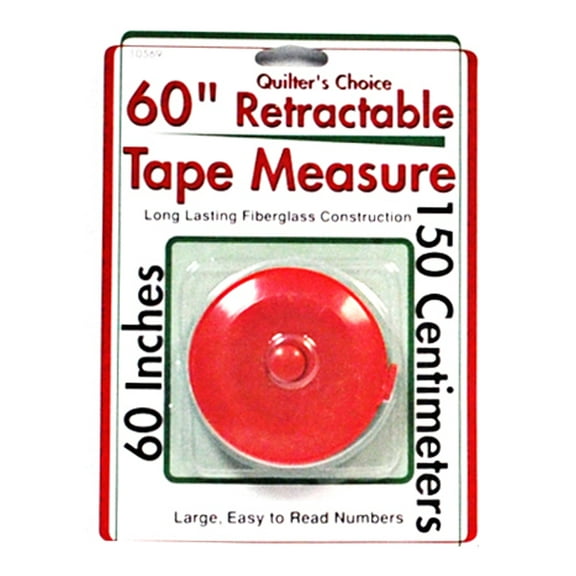 Quilter's Choice 60 inch Retractable Tape Measure Red