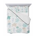 thumbnail image 7 of Quilts Twin-XL Size Bedding Set, Teal Coastal Lightweight Quilted Comforter, Nautical Summer Beach Coral Sea Turtle Soft Reversible Bedspread Coverlet with Pillow Covers for All Season, 68" x 98", 7 of 7