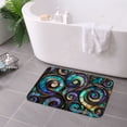thumbnail image 3 of FJPT Non Slip Flannel Polyester Floor Mat Stained Glass Spiral Design For Bathroom Kitchen Bedroom Decor 31.5x19.7 inch, 3 of 5