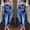 Blue, variant on Outfmvch jumpsuits for women Sleeveless Denim High Waisted Wide Playsuits Beach Jumpsuit pants for women cargo pants