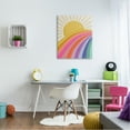 thumbnail image 2 of Stupell Industries Rainbow Stripes Pattern Yellow Sunshine Rays Illustration Canvas Wall Art, 30 x 40, Design by Lisa Perry Whitebutton, 2 of 5