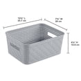 thumbnail image 2 of Sterilite 10 x 8 x 4.25 Inch Woven Rectangular Short Basket (32 Pack), 2 of 9