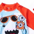 thumbnail image 4 of Boys Rash Guard Swim Set Size 8 Baby Toddler Boys 3-Pieces Swimsuit Sets Shark Bathing Suit Rash Guards Sunsuit Swimwear with Hat,2XL(6-7 Years),C-Sky Blue, 4 of 7