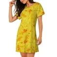 thumbnail image 2 of Sikiie nachos cracker Print Women's Short-sleeved Nightdress, Round Neck Pullover Nightdress Pajamas Summer Home Wear, 2 of 6