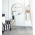 thumbnail image 6 of A&B Home Round Antique Glass Wall Mirror - 36" x 36" - Black, 6 of 9