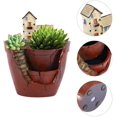 thumbnail image 4 of Plantas creativas, maceta de flores, flores, plantas artificiales, alimentos de bricolaje decorados con mini jardín de cadera y casa dulce para decoración de vacaciones y regalo Afortunado Sencillez, 4 of 5