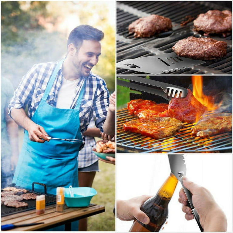 Grill Accessories, 122pcs Grill Set BBQ Tools Gifts for Men & Women, Grilling Tools Set for Outdoor Grill, Stainless Steel BBQ Kit, Grill Mats for