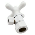thumbnail image 6 of Westbrass D105X-50 Cross Handle Angle Stop Shut Off Valve, Powder Coat White, 6 of 7