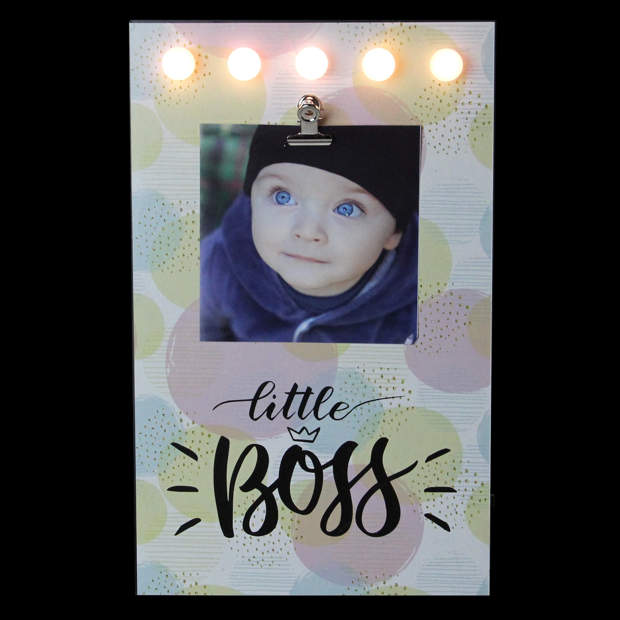 LED Lighted Little Boss Picture Frame with Clip - 4" x 6"