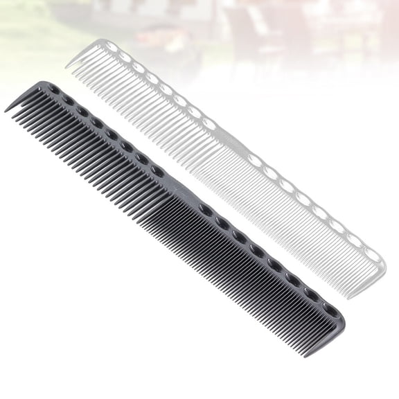CRILSTYLEO 2-Pack Black Plastic Hair Detangling Combs for Styling, Easy to Handle and Ideal for Home Use