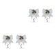 thumbnail image 3 of Toystoory 2 piezas Navidad Bowknot Lentejuelas Guirnalda Adornos Hojas brillantes Colgantes Corbata Interior Gabinete Decoración Plata Plata 2 piezas 2Conjunto, 3 of 6