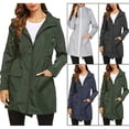 thumbnail image 7 of LOLIPPYY Women's Lightweight Raincoat Ultra-thin Mountaineering Suit Outdoor Windproof Coat Hooded Hiking Active Rainwear (Grey, Size S), 7 of 7