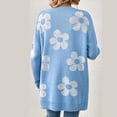thumbnail image 4 of ZyeKqe Cardigan Sweaters for Women V Neck Long Sleeve Open Front Floral Printed Loose Outwear, 4 of 4