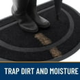 thumbnail image 6 of Buganda Half Round Door Mat, Heavy Duty Rubber Entrance Mat, Low Profile Dirt Trapper Doormat Outside, 29.5" x 17", Black, 6 of 8