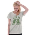 thumbnail image 3 of Let's Go Get Lost Bigfoot Legend Myth Womens Fitted Plus Size Graphic Tee Brisco Brands 2X, 3 of 5