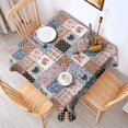 thumbnail image 2 of Pioneer Flower Floral Print Pattern Square Tablecloth, Waterproof Wipeable Spillproof Washable Table Cover for Home Kitchen Party Decor, 60"x60", 2 of 6