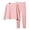 Pink%GC%, variant on CONZONE Little Boys Girls Thermal Underwear Set Long Sleeve Solid Color Base Layer Tops Pants 2Pcs Pjs Sets Warm Cozy Fall Winter Long Johns For Children