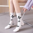 thumbnail image 7 of vlrwzc Butterfly Print Long Socks 6paris Casual Cotton Color Solid Socks Comfortable Breathable Non Slip Funny Socks for Women, 7 of 7