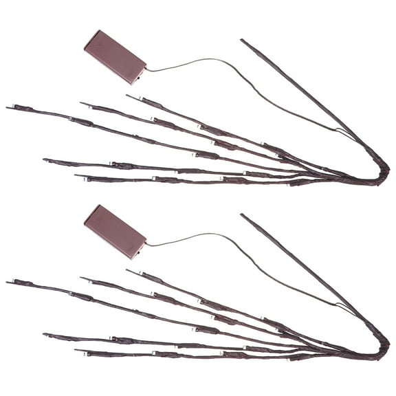 Mobestech 2Pcs LED Branches Lamp Black Lightweight Decorative Light for Home and Party Scene