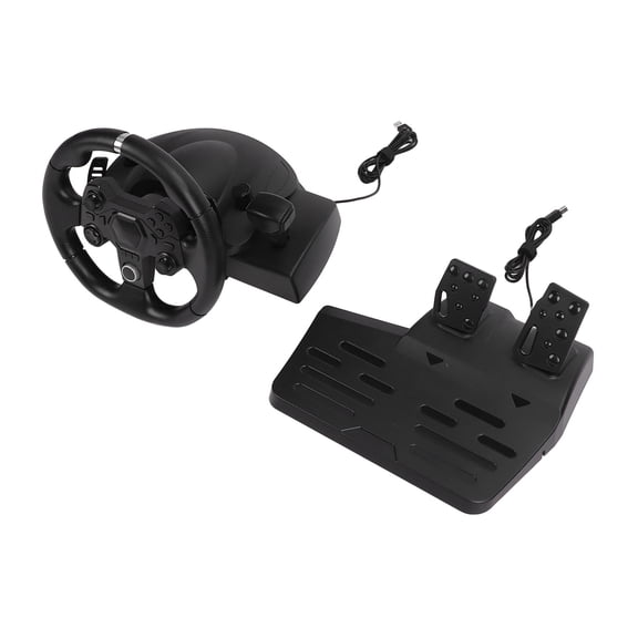 Volante de carreras con vibración NikouMX USB 7 en 1 270 grados con Pedal para PS4