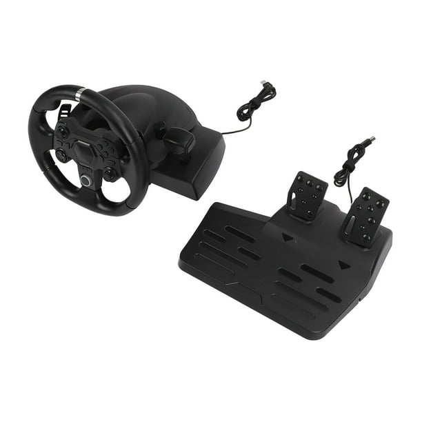 Volante de carreras con vibración NikouMX USB 7 en 1 270 grados con Pedal para PS4