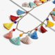 thumbnail image 4 of Collar largo bohemio con borlas multicolores TANGJMXG ajustable para mujeres y niñas, 4 of 5