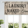 thumbnail image 3 of Rustic Laundry Room Valances Curtains Short Small Vintage Farmhouse Funny Quotes Retro Wooden Board Rod Pocket Minimalist Country Bedroom Living Room Treatment Fabric 1 Panels 54Wx18H Inch, 3 of 4