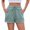 Mint Green, variant on yunLCZ Women's Straight Leg Pants High Wa Women's 2025 Spring And Summer New Women's Solid Color Drawstring Pocket Fashion Casual Shorts Ready Made Shorts