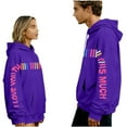 thumbnail image 6 of Avrnliq Womens Purple Oversized Hoodie | Valentine's Day Gift for Her | Graphic Love Message Sweatshirt | Cute Casual Loungewear,Size 3XL, 6 of 8